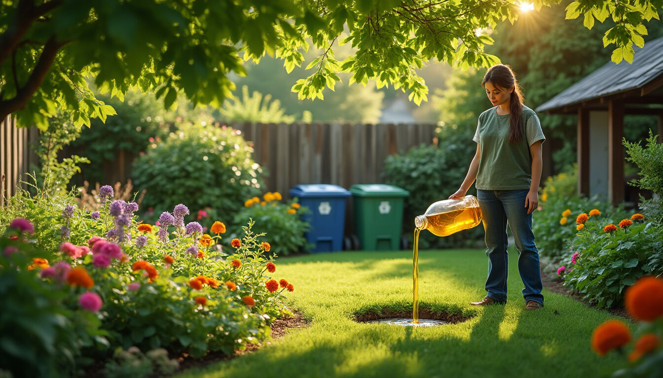 Découvrez les conséquences de jeter l'huile de friture dans le jardin : impacts sur l'environnement, risques pour les plantes et solutions écologiques pour s'en débarrasser efficacement.