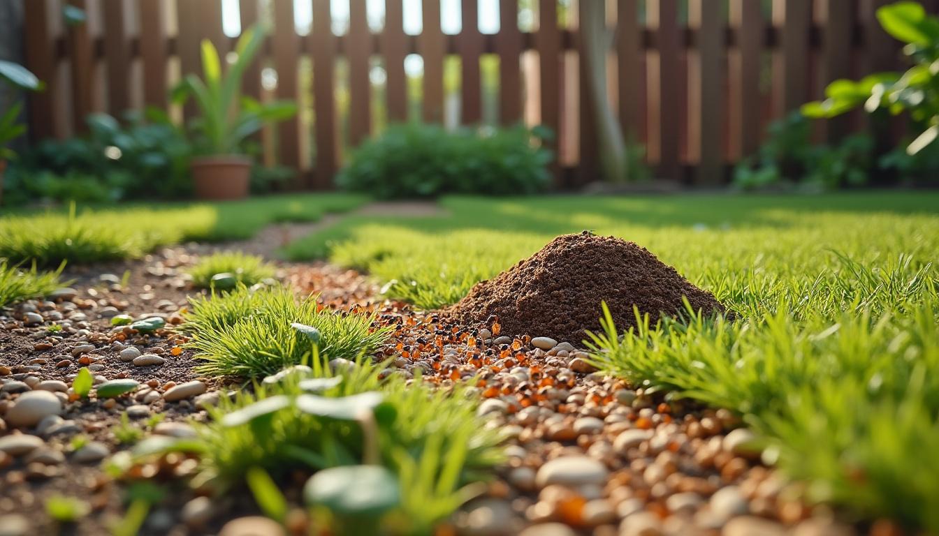 découvrez des astuces simples et efficaces pour détruire un nid de fourmis dans votre jardin. protégez vos plantes et profitez d’un espace extérieur sain grâce à nos conseils pratiques.